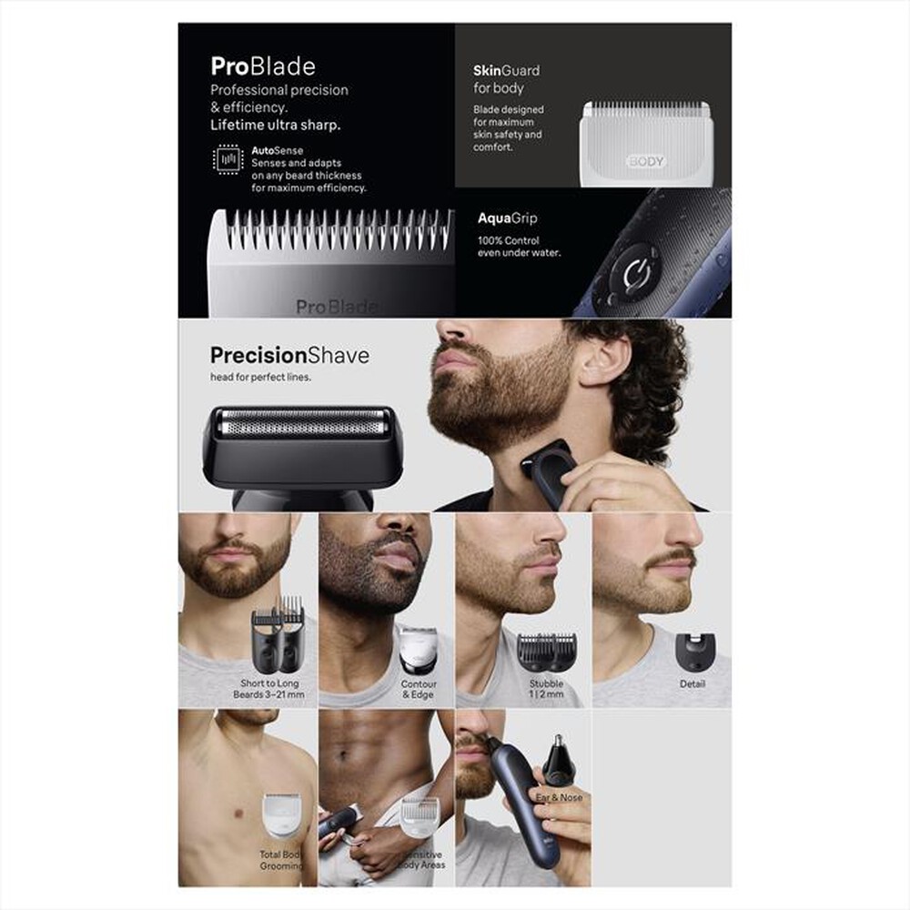 "BRAUN - Rasoio AIO 7540-BLU"